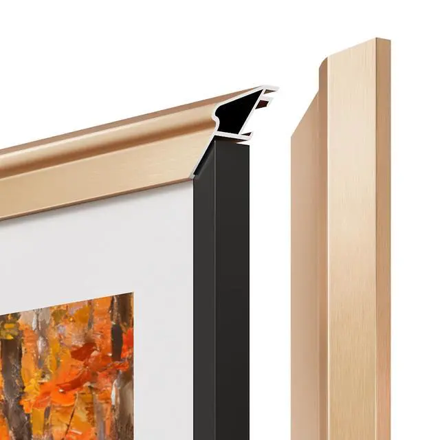 Alt view image 2 of 5 - VueFrame TV Frames 75 Deco Alloy Bezel Only for Samsung The Frame TV and Pro TVs (Fits 2021-2026, LS03A, LS03B, LS03C, LS03D, LS03FA, LS03FW, LS03HE, LS03HW), Modern & Minimalist Styles from TV