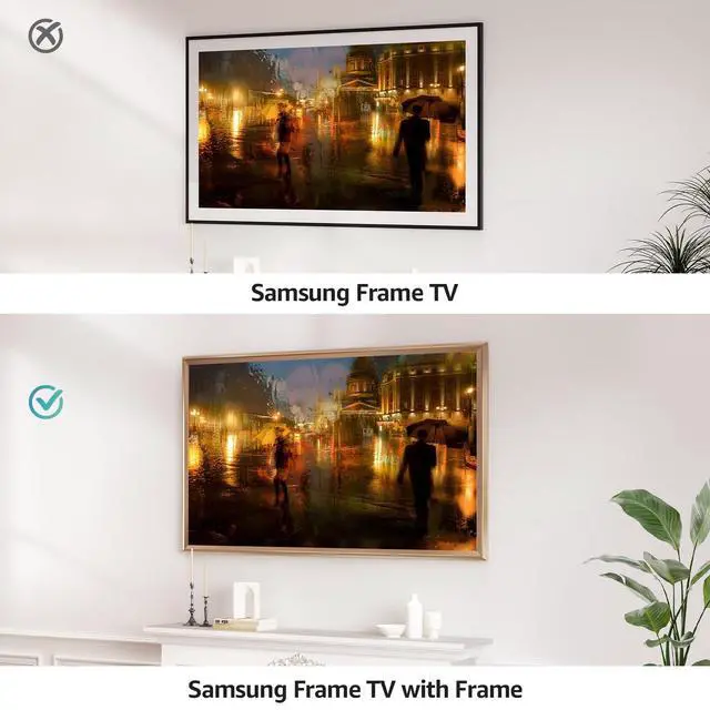Alt view image 5 of 5 - VueFrame TV Frames 75 Deco Alloy Bezel Only for Samsung The Frame TV and Pro TVs (Fits 2021-2026, LS03A, LS03B, LS03C, LS03D, LS03FA, LS03FW, LS03HE, LS03HW), Modern & Minimalist Styles from TV