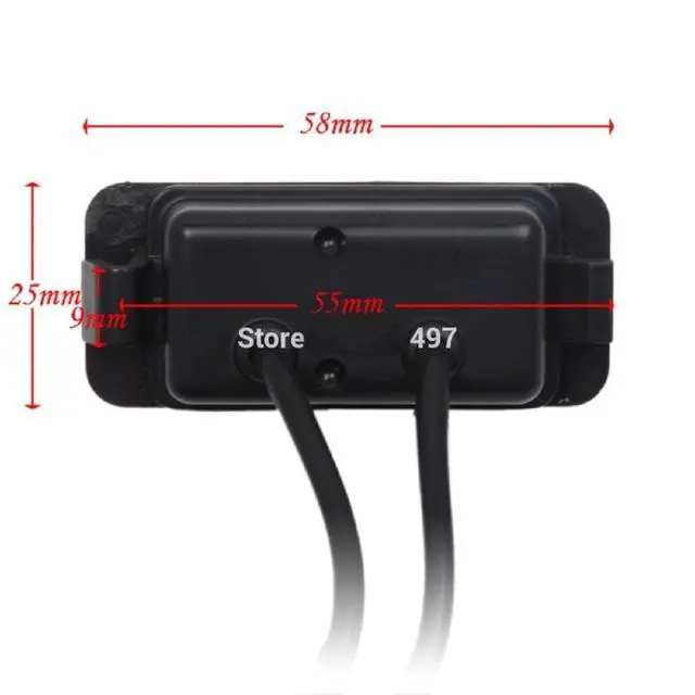 Alt view image 4 of 5 - HD Auto Vehicle Car Van 170 Wide Angle License Plate Light Rear View Reversing Backup Camera Parking Aids System Compatible with Ford Focus Mondeo MK4 CMax SMax Galaxy Fiesta MK6 Kuga EcoSport