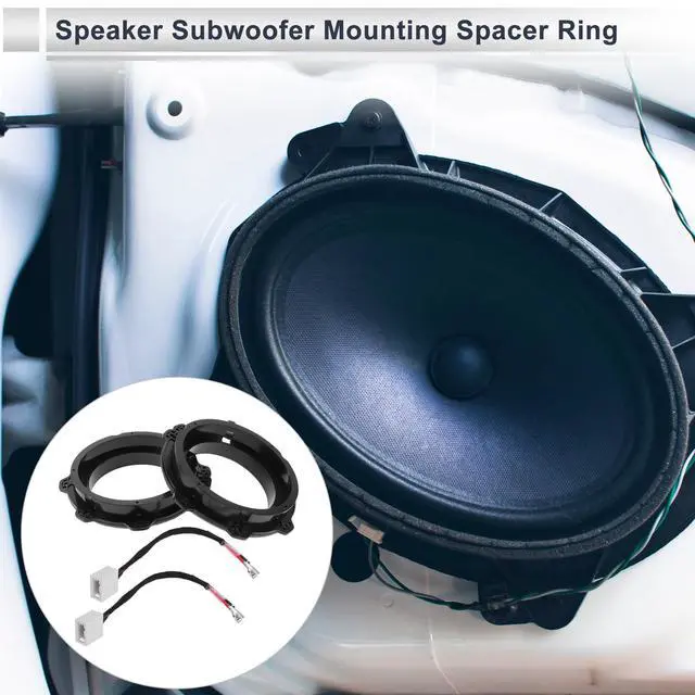 Alt view image 2 of 5 - RATCHROLL Speaker Spacer Ring Tweeter Speaker Spacer Adaptor for Hyundai Waterproof Speaker Subwoofer Mounting Spacer Bracket Ring ABS 2 Set