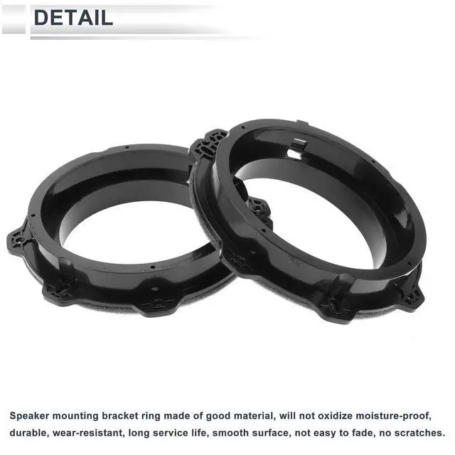 Alt view image 4 of 5 - RATCHROLL Speaker Spacer Ring Tweeter Speaker Spacer Adaptor for Hyundai Waterproof Speaker Subwoofer Mounting Spacer Bracket Ring ABS 2 Set
