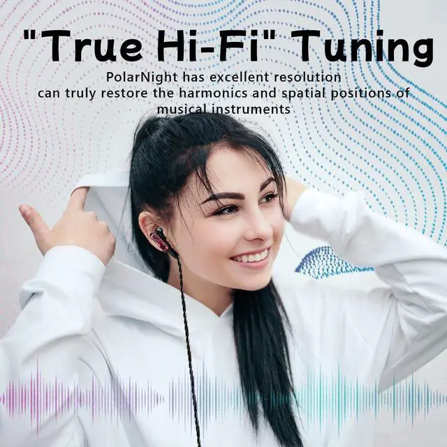 Alt view image 4 of 5 - HiFiGo AFUL PolarNight HiFi Earbuds, 4BA+1DD 5 Driver in Ear Monitor, HiFi Wired Earbuds with Detachable Cable for Musician Audiophile (3.5mm)