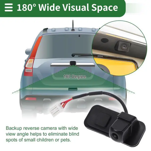 Alt view image 3 of 5 - Motoforti Rear View Camera Park Assist Camera Backup Reverse Camera for Acura TLX (Base, SH-AWD) 2015-2020 No.39530-TZ3-A01