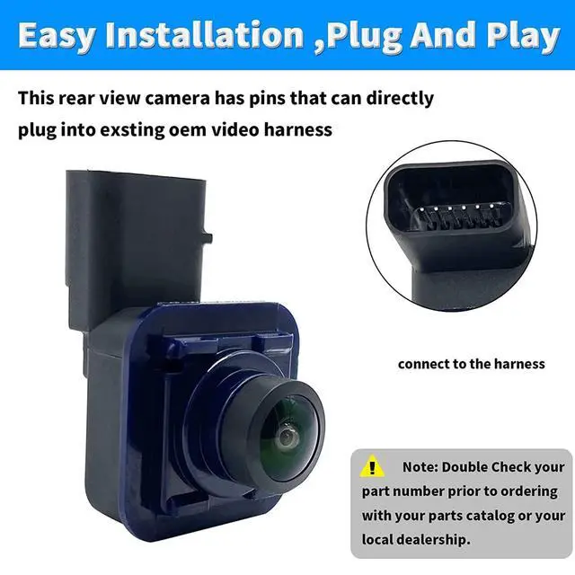 Alt view image 4 of 5 - wzruiqipei Rear View Back Up Camera Compatible with Ford F150 2015-2017 Reverse Park Assist Backup Camera Replaces FL3Z-19G490-D FL3Z19G490D FL3Z-19G490-B FL3Z19G490B