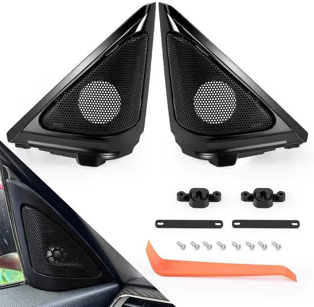 Main image of AICARS Front Car Door Window Speaker Cover for Driver and Passenger Side ABS Tweeter Speaker Panel Cover Kit Compatible with Honda Accord 2018 2019 2020 2021 2022 - Pack of 2