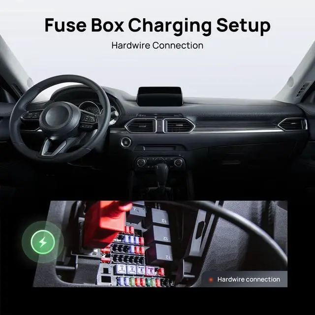 Alt view image 2 of 5 - 70mai Dash Cam Battery Pack BL96NNX, Hardwire Charging via Fuse Box, 96Wh LiFePO4 Backup Power, Up to 30-Hour Parking Mode, Low Voltage Protection, 11.2-30V input, XT30+Type-C Output, 7-protection BMS