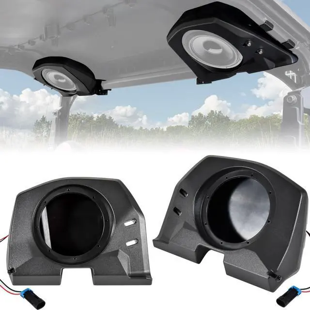 Main image of SAUTVS Rear Roof Speakers Pods Enclosures Holders with Brackets for Polaris General 1000/4 1000/XP 1000/XP4 1000 2020-2026 Accessories (Support 6.5" Speakers, One Pair, Replace #2637784, 2637785)