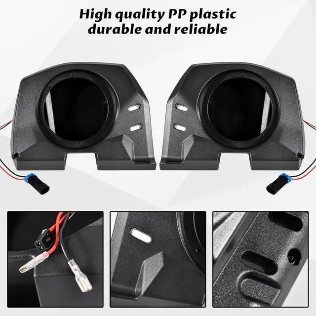 Alt view image 4 of 5 - SAUTVS Rear Roof Speakers Pods Enclosures Holders with Brackets for Polaris General 1000/4 1000/XP 1000/XP4 1000 2020-2026 Accessories (Support 6.5" Speakers, One Pair, Replace #2637784, 2637785)