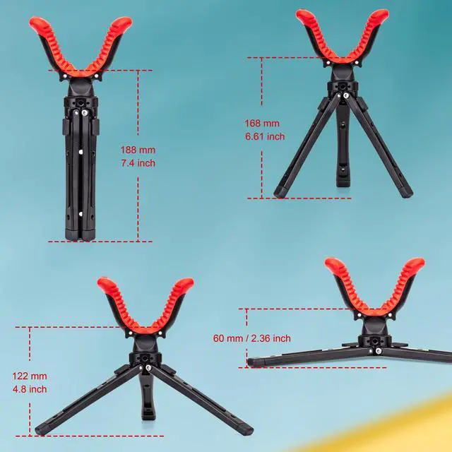 Alt view image 4 of 5 - Zeadio Camera Tripod Rest, 2.4-6.6 inch Adjustable Tripod Rest Stand with 360 Degree Rotation V Yoke for All Camera