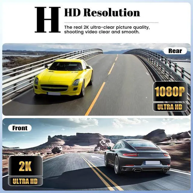 Alt view image 5 of 5 - 4 Channel Dash Cam for Cars,360 Degree View 2K Dash Cam Car Camera Front and Rear Inside Left Right,3 Dashcams with GPS Wi-Fi & App Control Night Vision,G-Sensor Loop Recording,24H Parking Mode