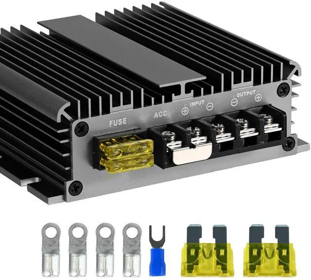 Alt view image 4 of 5 - 36V 48V to 12V Voltage Converter Golf Cart 30V-60V to 12V Step Down Transformer, 40A 480W Voltage Reducer IP68 Waterproof with Acc Control & Aluminum Alloy Shell