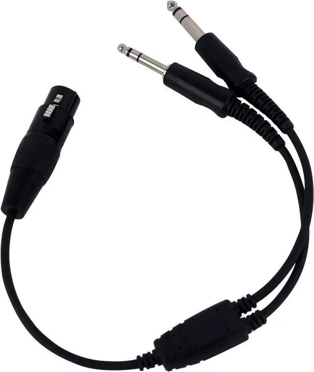 Main image of JUYODE Airbus 5-Pin XLR Headset to GA Dual Plugs General Aviation Headsets Adapter (3/16" Mic Plug (PJ-068) and 1/4" (PJ-055) Speaker Plug) Aircraft Airplane Pilot Headphones Connector (9-Airbus-GA)
