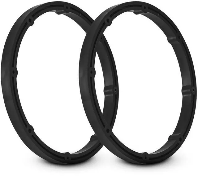 Main image of DS18 RY-HDRING6 6.5" Speaker 1/2" Spacer Rings for Touring Motorcycles Pair CNC ABS Plastic Black Midrange & Midbass Speaker Mounting Adapter Fits Saddlebags Models
