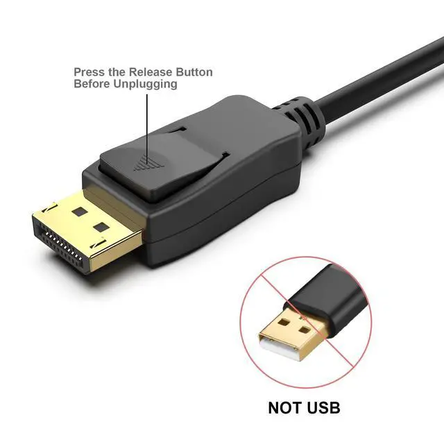 Alt view image 3 of 5 - 4K DisplayPort to HDMI 6 Feet Cable 5 Pack, Uni-Directional DP 1.2 Computer to HDMI 1.4 Screen Cable Compatible with HP, ThinkPad, AMD, NVIDIA, Desktop