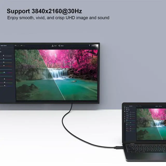 Alt view image 5 of 5 - 4K DisplayPort to HDMI 6 Feet Cable 5 Pack, Uni-Directional DP 1.2 Computer to HDMI 1.4 Screen Cable Compatible with HP, ThinkPad, AMD, NVIDIA, Desktop
