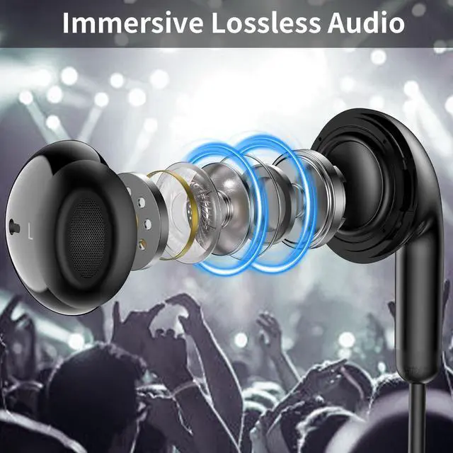Alt view image 3 of 5 - USB C Earbuds for iPhone 17 Pro Max Air 16 15, Wired Conference Headphones Adjustable Sound & Vocal EQs HiFi Stereo Type C Earphones for Samsung Galaxy S25 S26 Ultra S24 Plus S23 S22 S21 Pixel 9