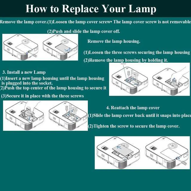 Alt view image 5 of 5 - RANETLIO NP30LP Replacement Projector Lamp Bulb with Housing for NEC M332XS M352WS M352WS+ M402X M402W Projector Replacement Bulb (NP30LP)