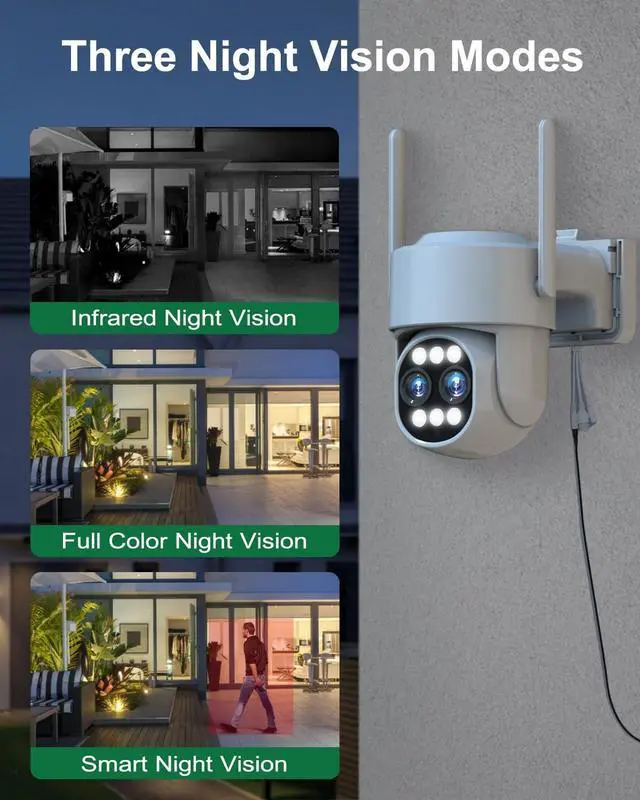 Alt view image 5 of 5 - ZHXINSD Dual Lens 4MP PTZ Wireless Security Camera