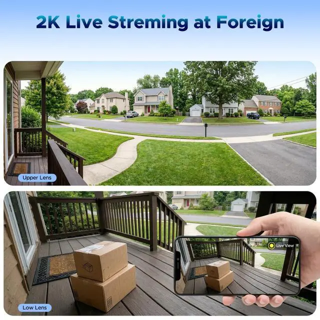 Alt view image 3 of 5 - VOOPEAK 4G LTE Cellular Security Camera, Dual Lens 360 PTZ Auto Tracking, Solar Camera Outdoor Wireless with SIM Card,2K HD Color Night Vision, IP66 Waterproof, 2-Way Audio,No WiFi Needed