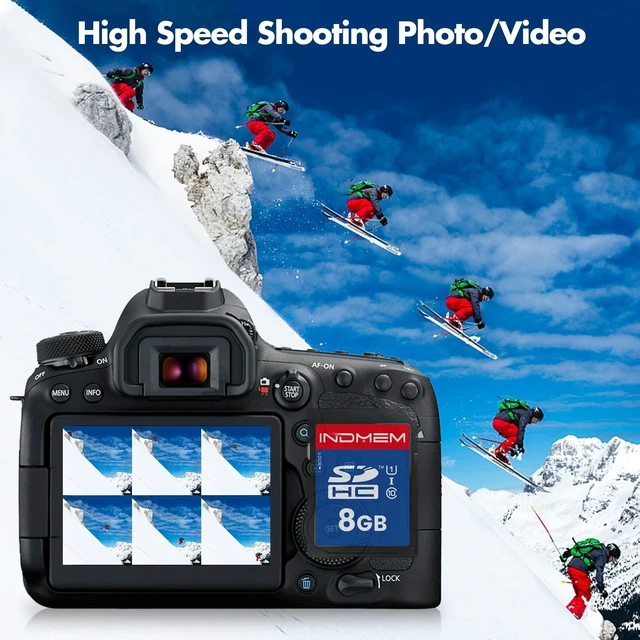 Alt view image 3 of 5 - INDMEM SD Card 8GB 5 Pack UHS-I U1 Class 10 8G SDHC Flash Memory Card Compatible with Digital Camera, Computer, Trail Cameras