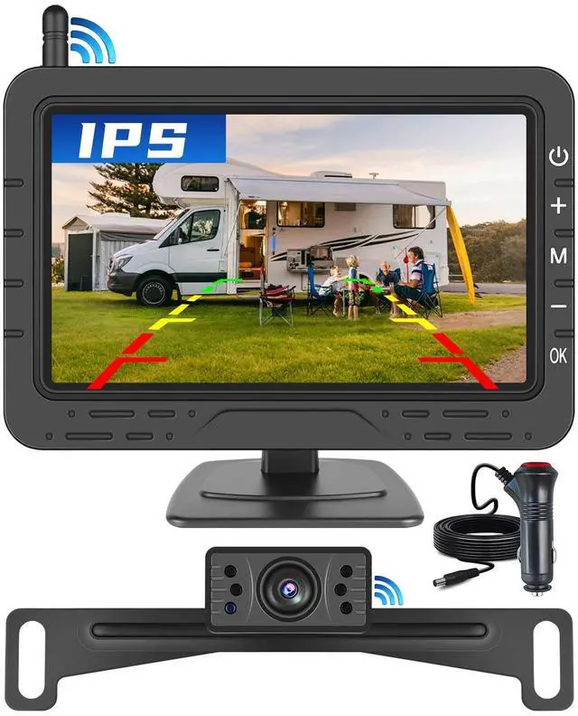 Main image of Hikity Wireless Backup Camera Monitor Kit, 4.3 Inch Rear View Camera IP68 Waterproof Night Vision, HD 1080P Display Screen for Car/Truck/Pickup/SUV/Van/RV