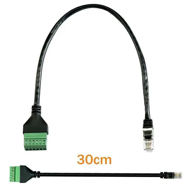 Alt view image 2 of 5 - Jienk 5Pcs RJ11 Male to 6 Pins Screw Terminal Block Adapter for Cat3 Telephone Handset Cords Extender Cable, RJ12 6P6C to 6pin Terminal Extension Cable