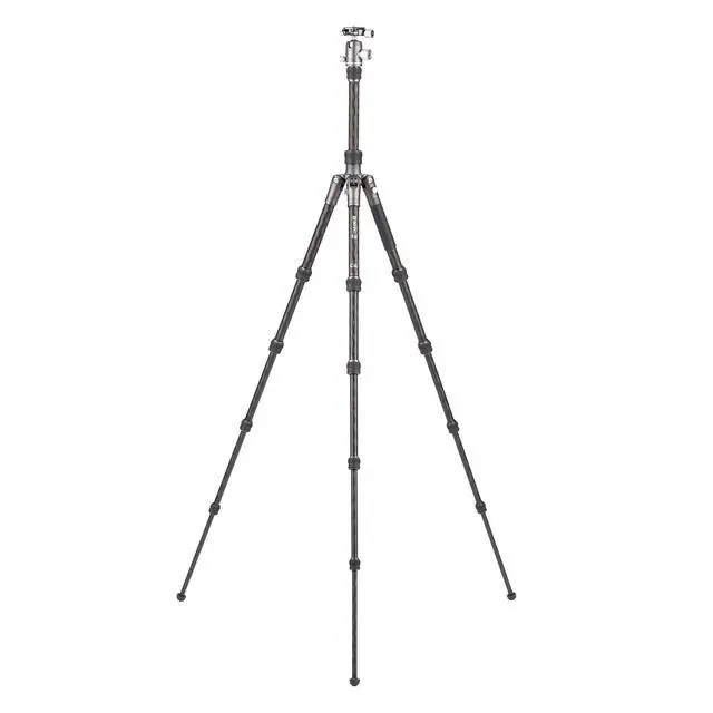Alt view image 5 of 5 - Benro BAT One Series Carbon Fiber Travel Tripod with VX20 Ball Head 65.2 Max Height, Converts to Monopod, 5-Angle Legs, Accessory Mounts for Cameras & Video (FBAT15CVX20)