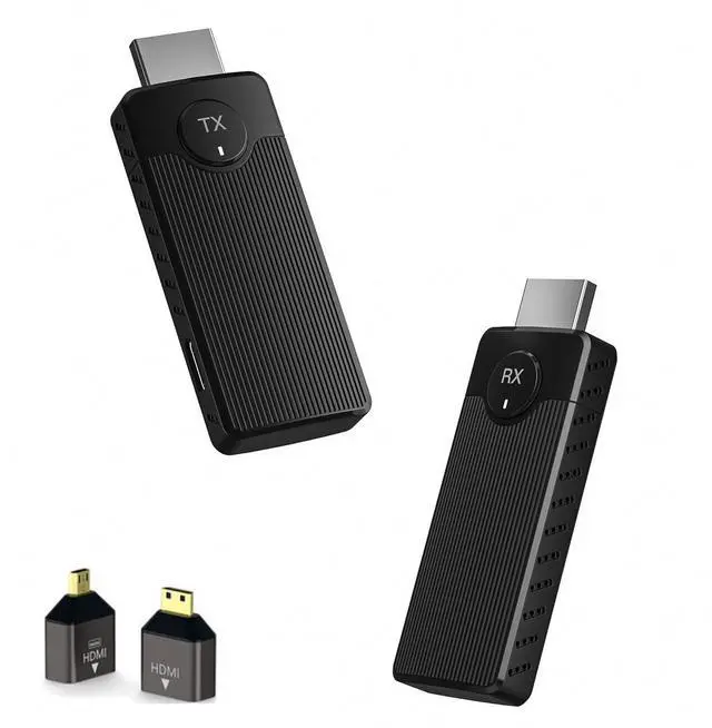 Main image of SmartSee Wireless HD Transmitter and Receiver Kit 4K 2.4G 5GHz Screen Mirror and Screen Extender Streaming Video Audio Media from Laptop PC DSLR PS3/4 to TV Projector Monitor Display