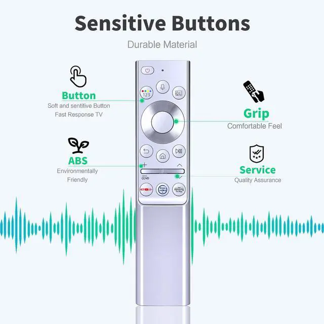 Alt view image 3 of 5 - Snrigw BN59-01346A Replacement Remote Control for Samsung QN55/QN65/QN75 Series Compatible with 4K UHD Outdoor TV Models QN55/QN65/QN75LST9T QN55/QN65/QN75LST7TAF QN75LST7TAFXZA QN75LST7TAFXZC