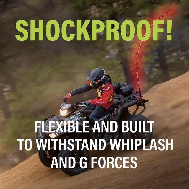 Alt view image 5 of 5 - BOSS Audio Systems WP4 ATV Whip - 48 inch, 360 degree RGB (Red/Green/Blue) Multicolor, 20 Color Combinations, 15 Brightness Levels, Marine Rated Weatherproof IP67, Easy Installation