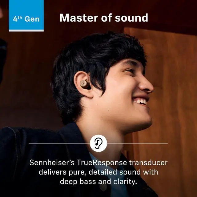 Alt view image 2 of 5 - Sennheiser Momentum True Wireless 4 Earbuds - White Silver