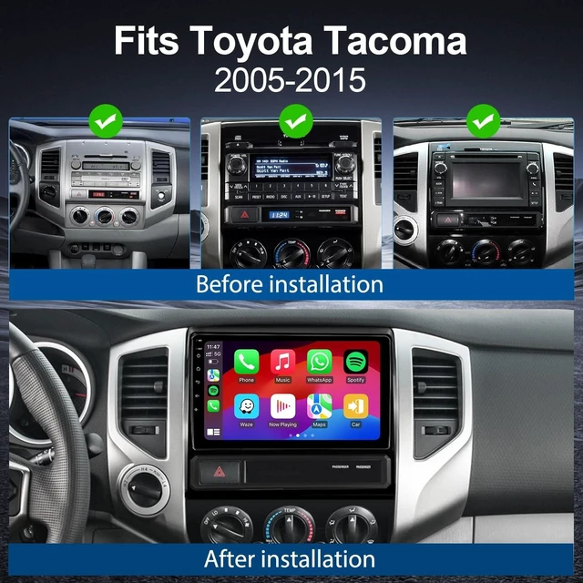Alt view image 2 of 5 - Car Stereo Radio for Toyota Tacoma 2005-2015 with Carplay&Android Auto
