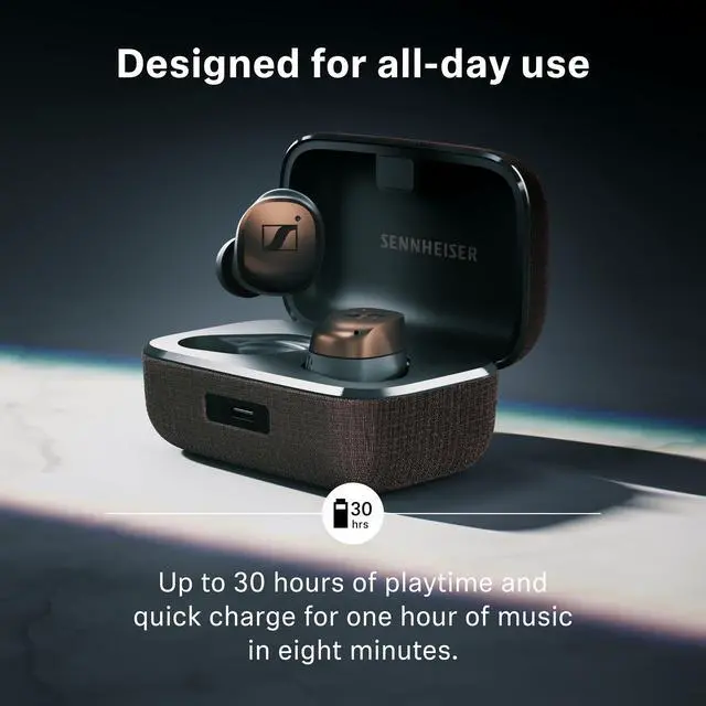 Alt view image 4 of 5 - Sennheiser Momentum True Wireless 4 Earbuds - White Silver
