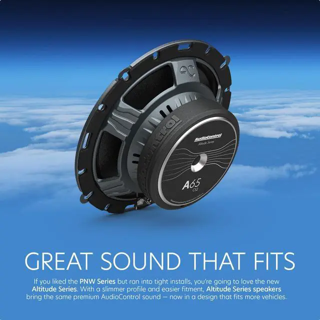Alt view image 4 of 5 - AudioControl Altitude Series 6.5" Component Car Speakers Set (Pair) with 1" Tweeters, 100W RMS, 4 Ohms, Easy Install, Crossover, Compact Midrange Rear/Front Door Speakers for Truck or Car Audio System