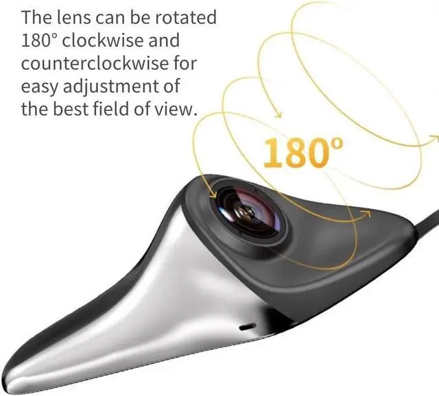 Alt view image 4 of 5 - Blind Spot System for Any Car, HD Side View Security Camera, Electronic Blind Spot Rearview Camera with Rotatable Lens, 120 Wide Angle View, Paste Installation, AHD 720/1080P(2, Silver) (2, Silver)