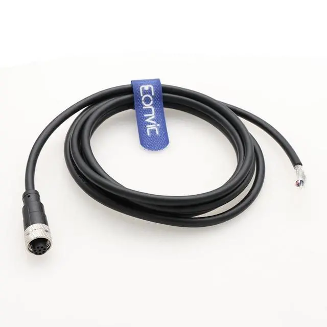 Alt view image 2 of 5 - Eonvic M12 Cable 6 Pin Female A Code Waterproof Sensor Cable Aviation Plug Shielded Injection Moulding Industrial Electrical PVC Cable 10m