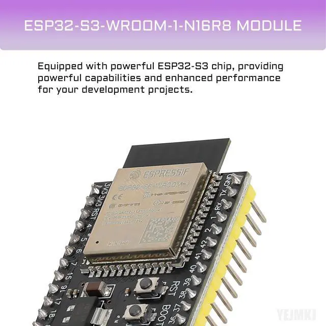 Alt view image 3 of 5 - YEJMKJ 3pcs ESP32 S3 Development Board ESP32-S3-DevKitC-1-N16R8 MCU Module