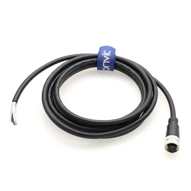 Alt view image 3 of 5 - Eonvic M12 Cable 6 Pin Female A Code Waterproof Sensor Cable Aviation Plug Shielded Injection Moulding Industrial Electrical PVC Cable 10m