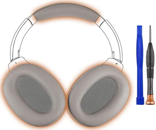Main image of SOULWIT Replacement Kit for Sony WH-1000XM2 (WH1000XM2) & MDR-1000X (MDR1000X) Headphones, Ear Pads Cushions + Headband Replacement Headstrap Pad Repair Part - Gold