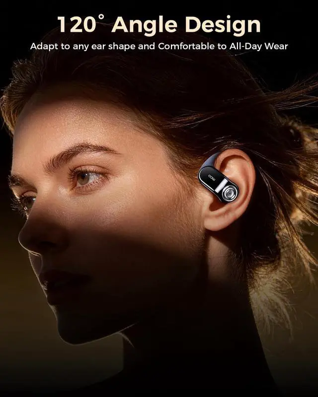 Alt view image 4 of 5 - OJW Open Ear Headphones Bluetooth 5.4, Wireless Earbuds with Replaceable Battery & 96H Playtime, IPX7 Waterproof Sports Earphones with ENC Mic for Running Cycling Workout Office Travel
