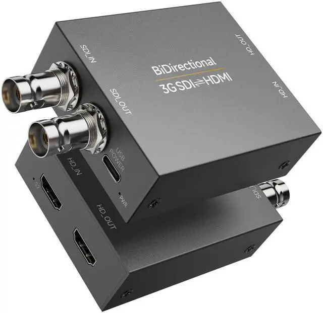 Main image of Bidirectional SDI/HDMI Converter 3G, SDI to HDMI/HDMI to SDI Converter, Video Audio Adapter for Broadcast, Live Streaming, Photography & Home Theaterwith Power Supply