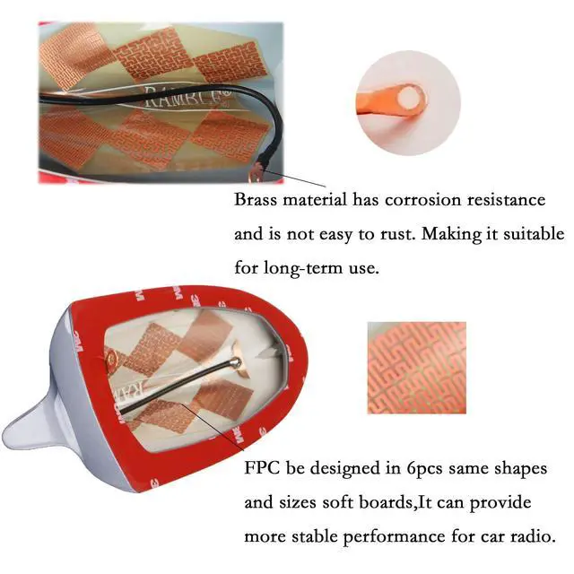 Alt view image 4 of 5 - Ramble- for KIA Soul-(2010-2014) ^^ Automotive Roof Antenna Mast Replacement, Car Modification, Functional Shark Fin Cover (Silver Color)