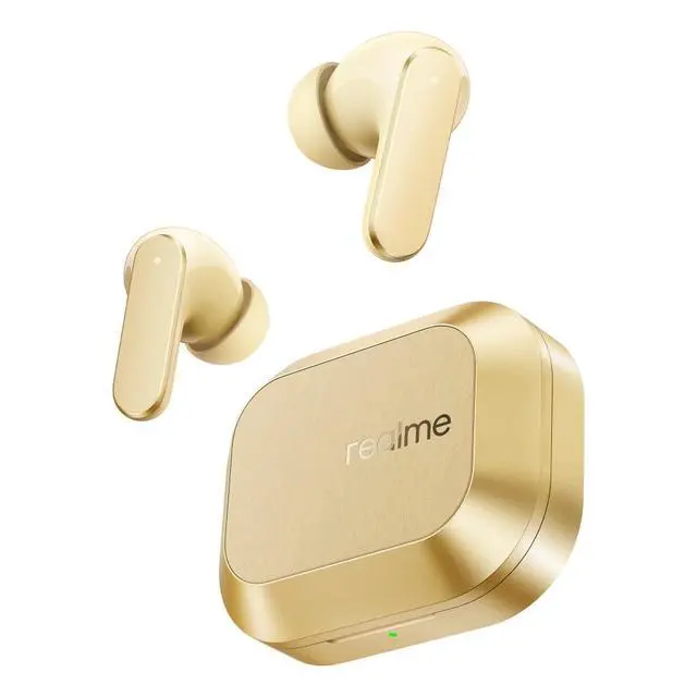 Alt view image 3 of 5 - realme Buds Air 8 in-Ear Wireless Earbuds, 55dB ANC, 58Hrs Playtime, Hi-Res LHDC, 360 Spatial Audio, 45ms Low Latency, IP55, BT v5.4 (Gold)