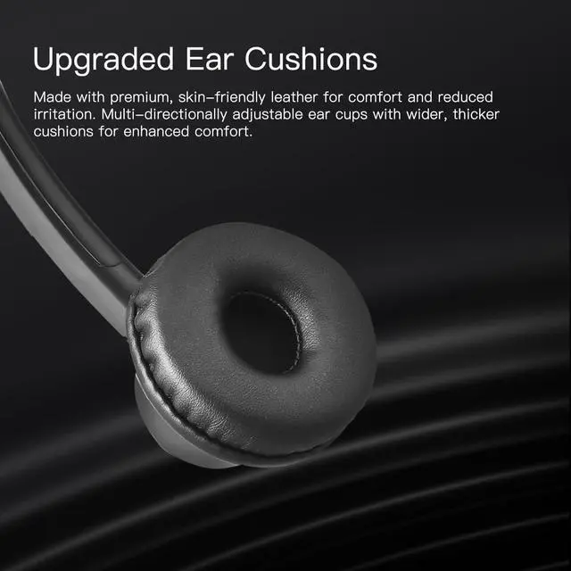 Alt view image 5 of 5 - Eagaton X1 3.5mm Single Ear Office Headset with USB C/A Adapter, Wired Mono Call Center Headset with Volume Control & Mic Mute, Noise Cancelling Mic Computer Headset for PC Laptop Phone Online Meeting