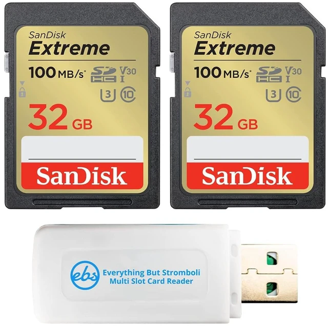 Main image of SanDisk Extreme 32GB (2 Pack) SD Memory Card Works with Digital Cameras