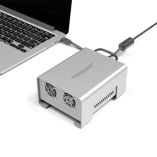 Main image of TREBLEET Thunderbolt 3 Four-Slot M.2 NVMe SSD Enclosure 40Gbps up to 2800MB/s Support Thunderbolt 2 Compatible with M1 M2 (Performance Edition)