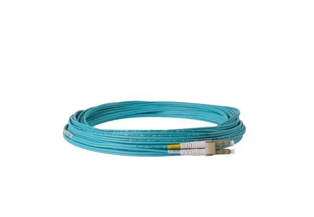 Alt view image 3 of 5 - SpeedyFiberTX 1-Pack 100 Feet Multimode 10G OM3 50/125 Fiber Optic Patch Cable, Duplex LC to LC, Aqua Riser OFNR Cable Jacket