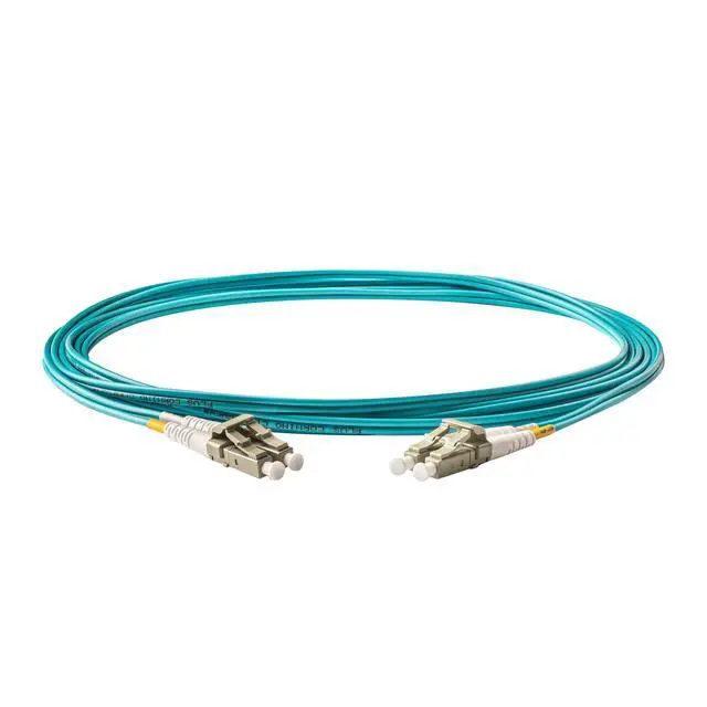 Alt view image 2 of 5 - SpeedyFiberTX 1-Pack 100 Feet Multimode 10G OM3 50/125 Fiber Optic Patch Cable, Duplex LC to LC, Aqua Riser OFNR Cable Jacket