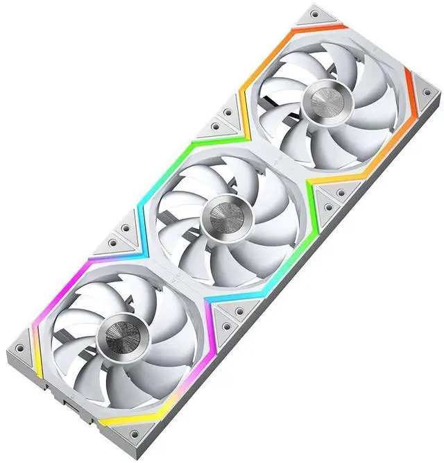Main image of Jungle Leopard Galaxy 120mm PC Case Fan, ARGB and PWM Cooling Fans PC, Axle Core Double Ring CD Pattern Module Computer Fans, Daisy-Chain 5V RGB Fan (White 3 Pack)
