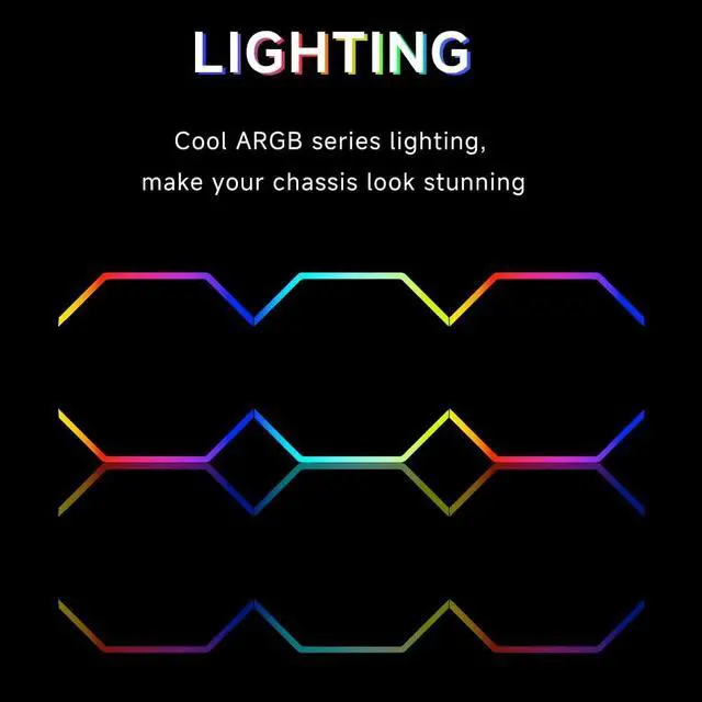 Alt view image 3 of 5 - Jungle Leopard Galaxy 120mm PC Case Fan, ARGB and PWM Cooling Fans PC, Axle Core Double Ring CD Pattern Module Computer Fans, Daisy-Chain 5V RGB Fan (White 3 Pack)